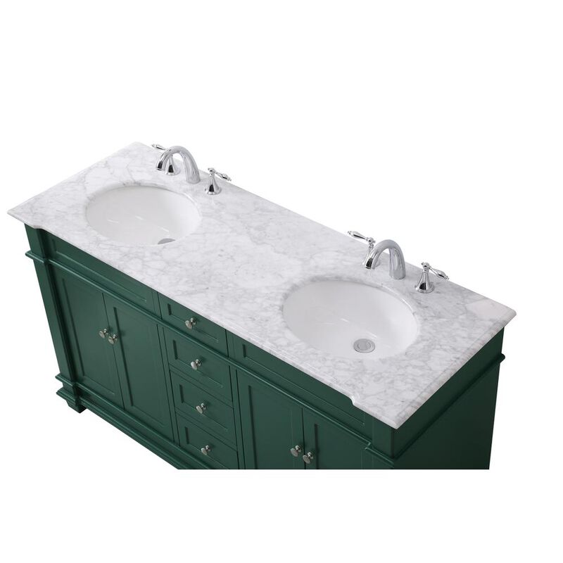 Elegant Kitchen and Bath 60 inch double bathroom vanity set in black