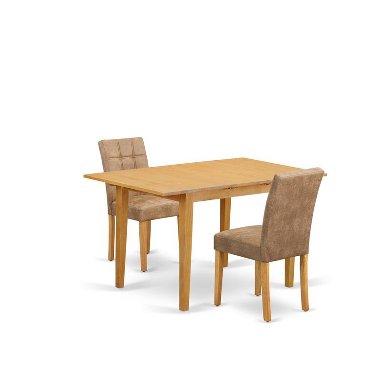 3 Piece Dining Set consists A Wooden Dining Table