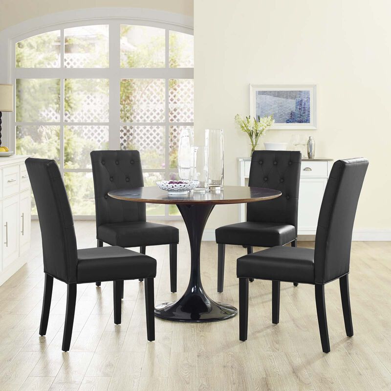 Confer Dining Side Chair Vinyl Set of 4 image number 4