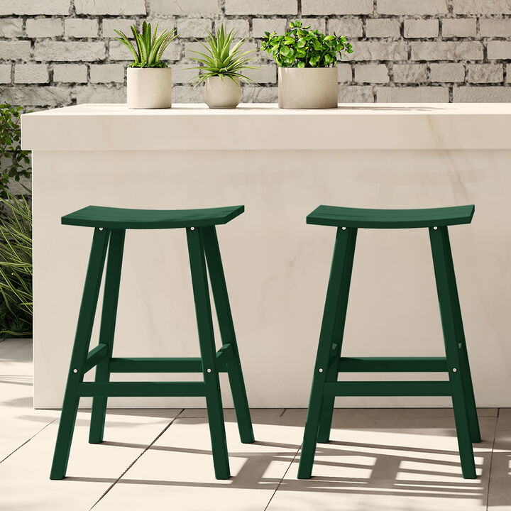 WestinTrends 2 piece set of 29" height Outdoor / Patio Saddle bar stools