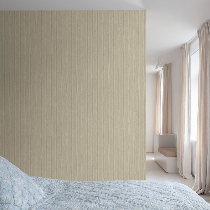 Precious Weaves Irregular Stripes Beige Wallpaper PW4004