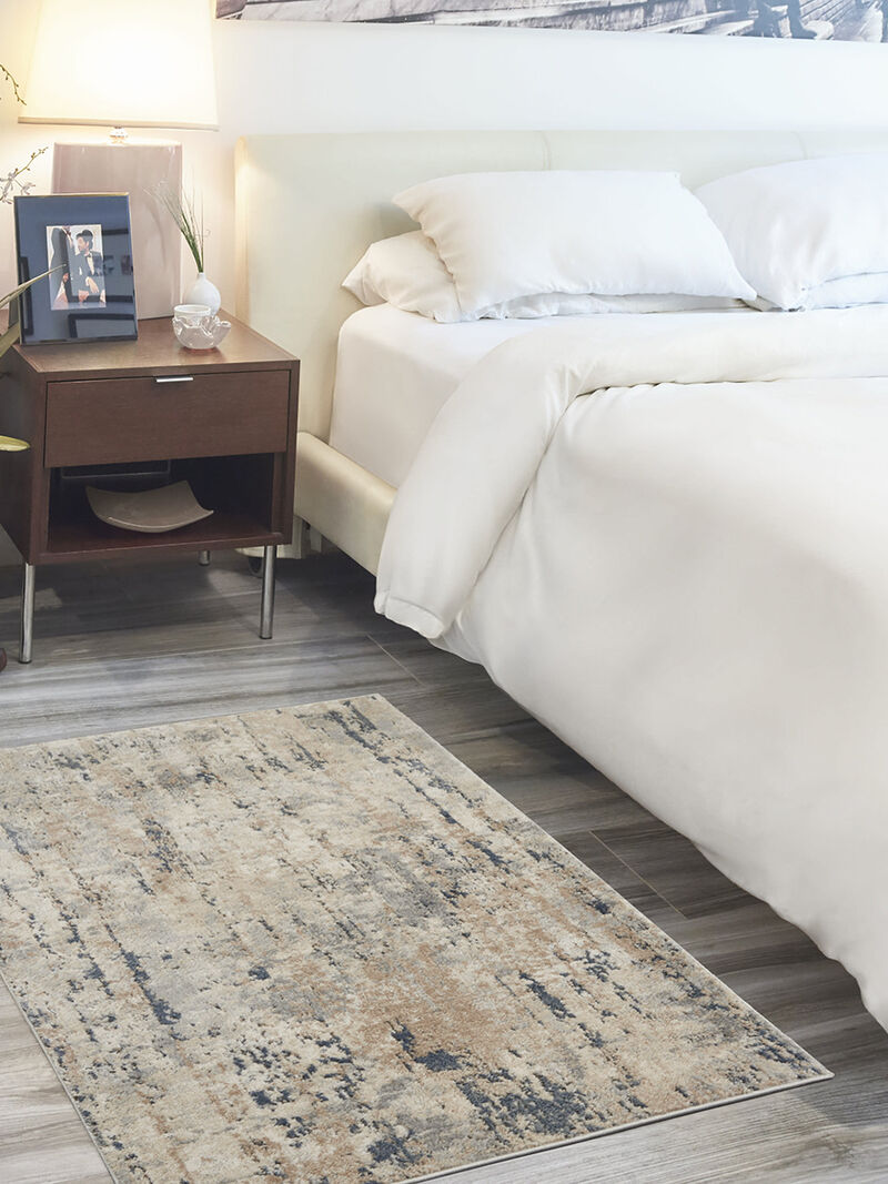 Quarry QUA01 Beige/Gray 3' x 5' Rug