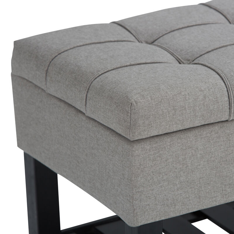 Simpli Home Saxon Storage Ottoman Bench image number 5