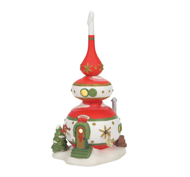 Department 56 North Pole Lighted Christmas Finny's Ornament House #6009833