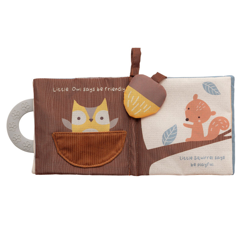 Lambs & Ivy Woodland/Forest Developmental Soft Book & Bear Plush Toy Gift Set