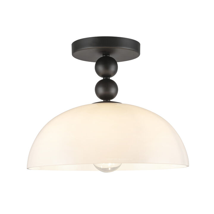 Paisley 12 in Socket Semi Flush Mount