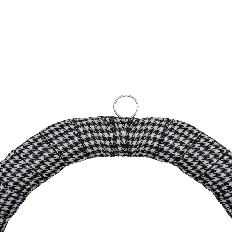 Black and White Houndstooth and Berry Artificial Christmas Wreath - 24-Inch  Unlit