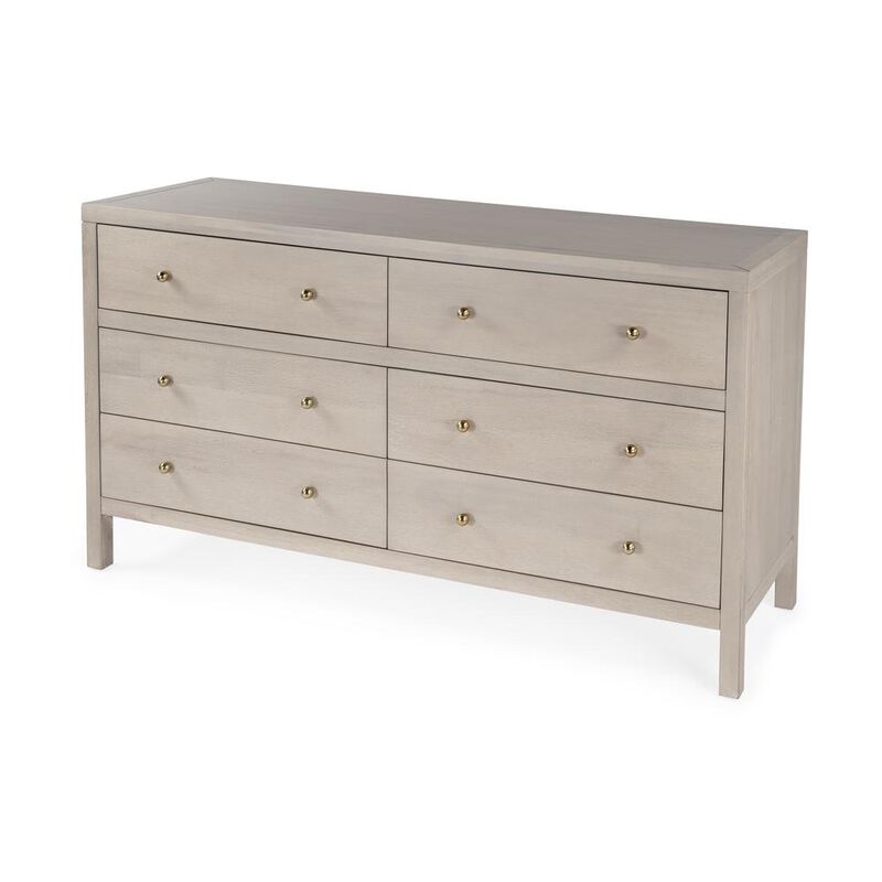Butler Specialty Nora 6-Drawer Dresser, Taupe