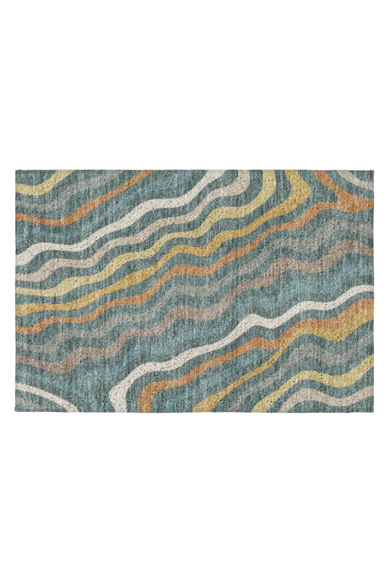 Kenner KN4 Teal 9' x 12' Rug image number 9