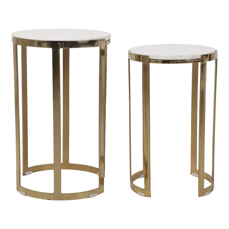 Morwar Set of 2 Marble Top Tables image number 3