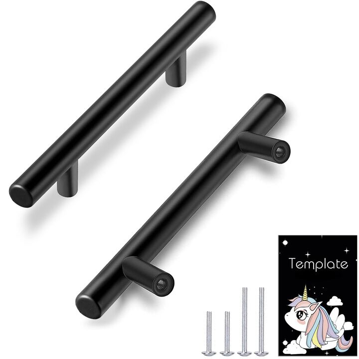 HBL' 30 Pack | 3 Inch Center to Center Matte Black Cabinet Pulls Kitchen Cabinet Handles,Made of Stainless Steel,Ideal for Cabin