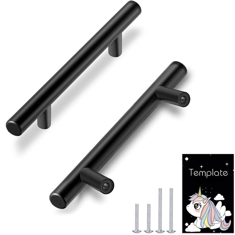 HBL' 30 Pack | 3 Inch Center to Center Matte Black Cabinet Pulls Kitchen Cabinet Handles,Made of Stainless Steel,Ideal for Cabin