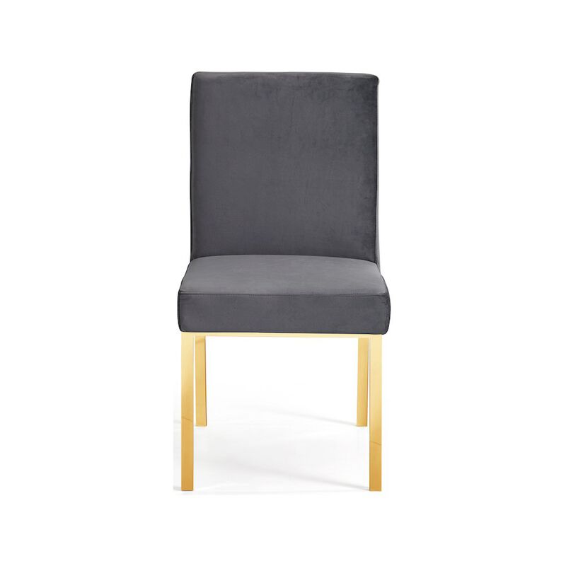 Meridian Furniture Opal Grey Velvet Dining Chair, Set of 2
