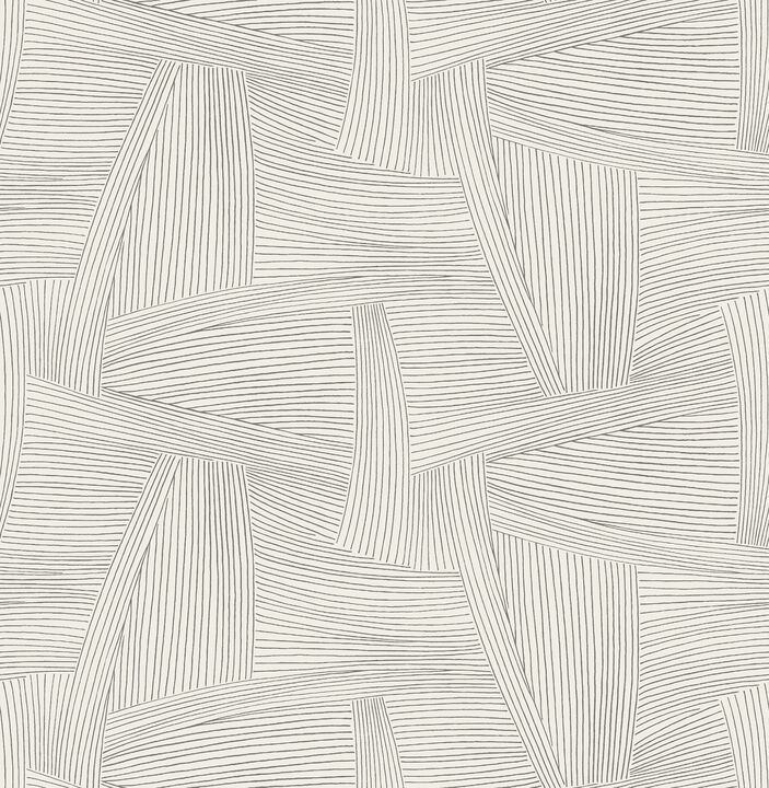 Reid Grey Woven Geometric Wallpaper