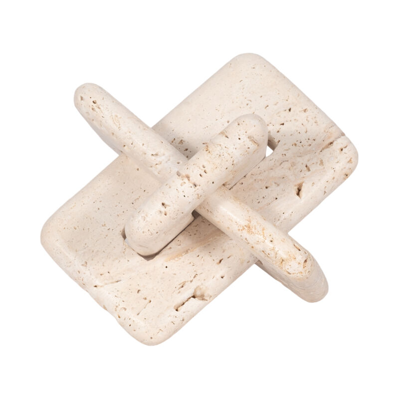 7" Travertine Squared Knot, Tan image number 2