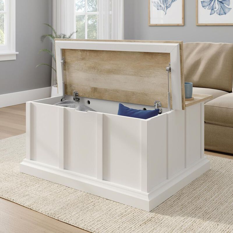 Sauder Cottage Road Storage Coffee Table Wh image number 2