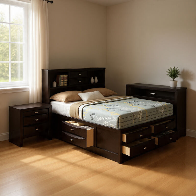 Bedroom Set, 3 Piece Set with 2 Nightstands image number 8