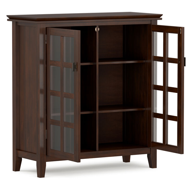 Artisan SOLID WOOD 38 inch Wide Transitional Medium Storage Cabinet in Russet Brown image number 4