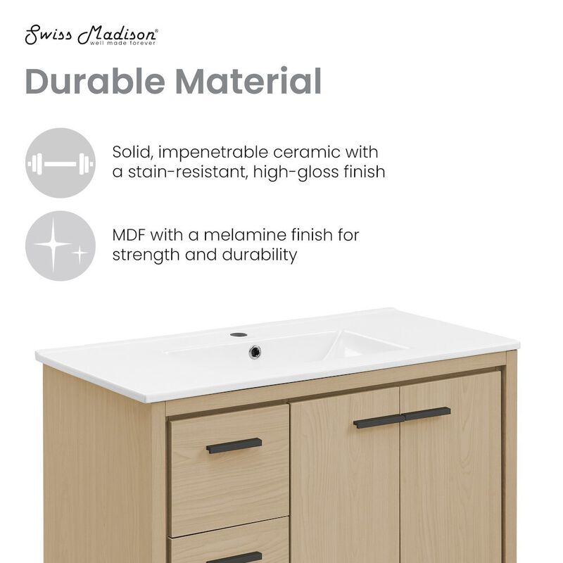 Virage 36" Freestanding Bathroom Vanity with Sink Top image number 3