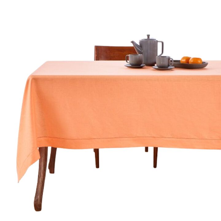 Solino Home 100% Pure Linen Tablecloth - Classic Hemstitch