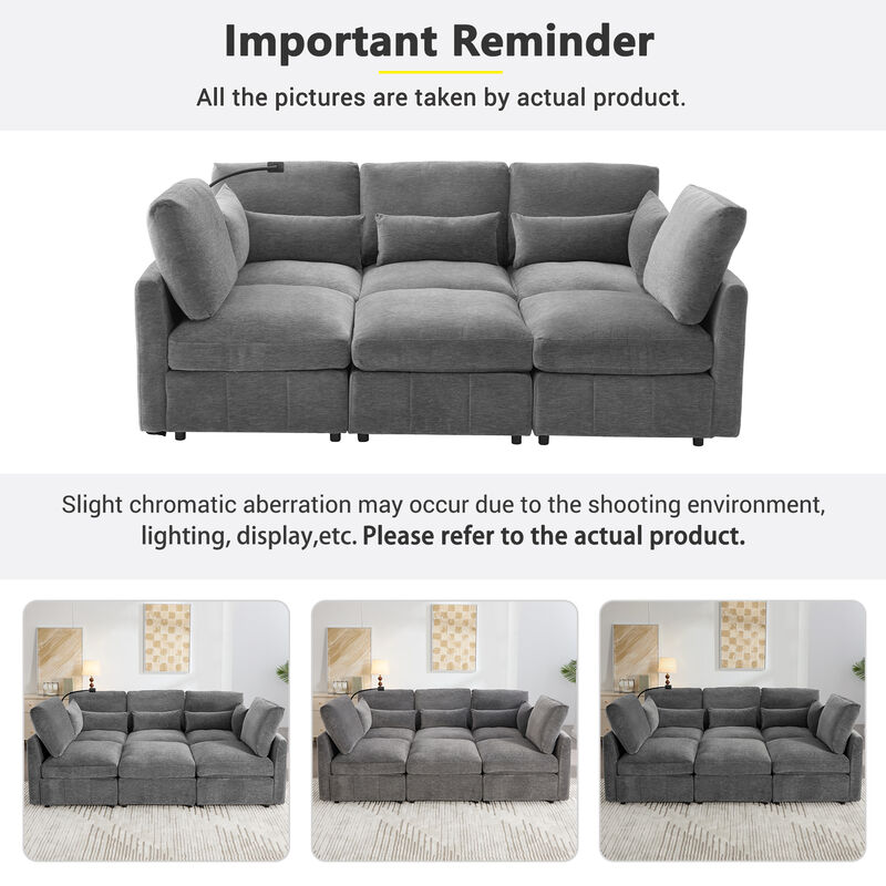 Merax Modern Sectional Sofa Modular Sectionals image number 4