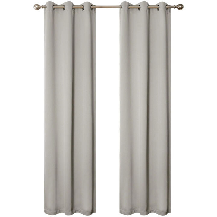 Set of 2 Solid Room Darkening Curtains &ndash; Durable & Machine Washable