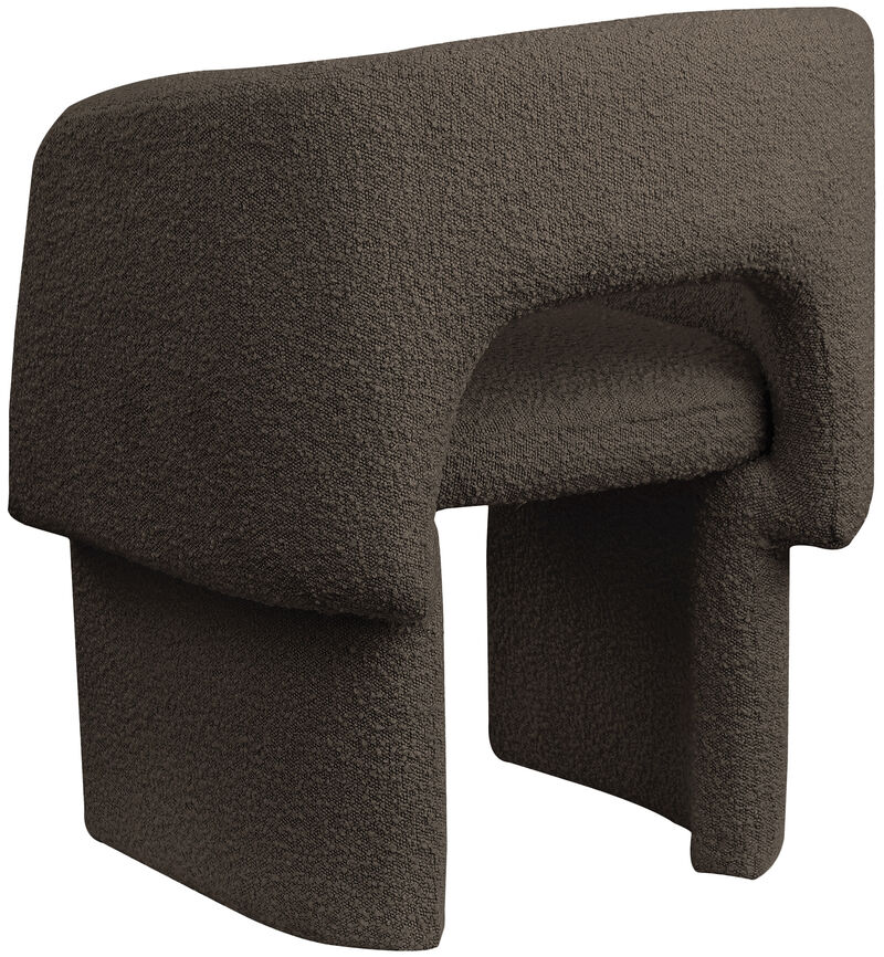 Meridian Furniture Emmet Brown Boucle Fabric Dining Chair / Accent Chair image number 4