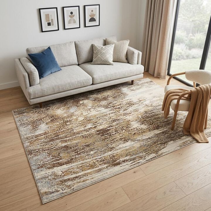 HomeRoots Abstract Non Skid Area Rug
