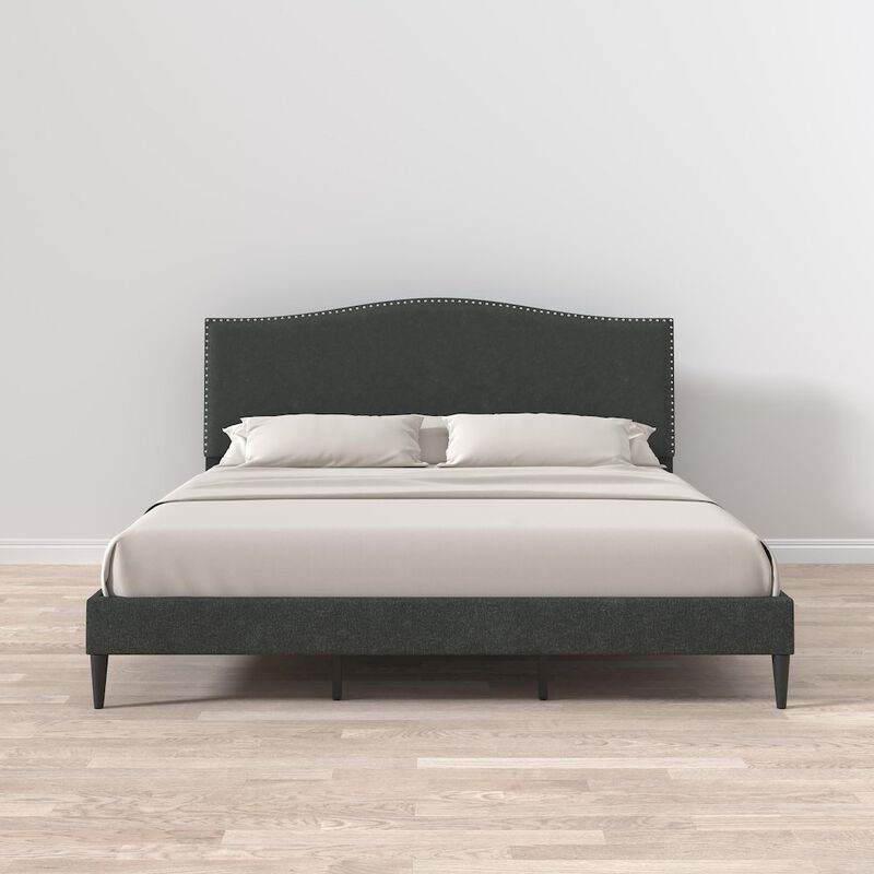 Rize Home Leighford King Platform Bed Gray (Dark) image number 3