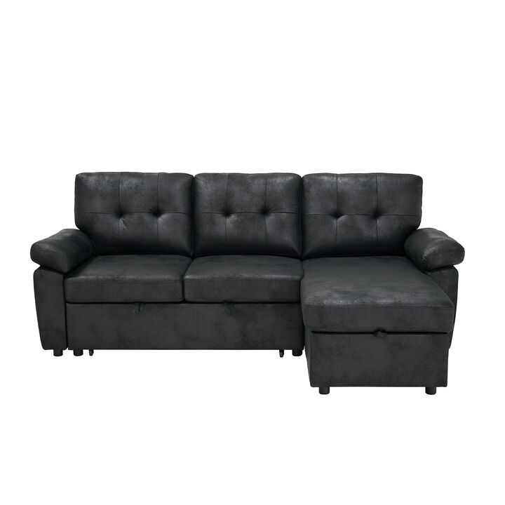 TATEUS  L-Shaped Pull-Out Sectional Sofa