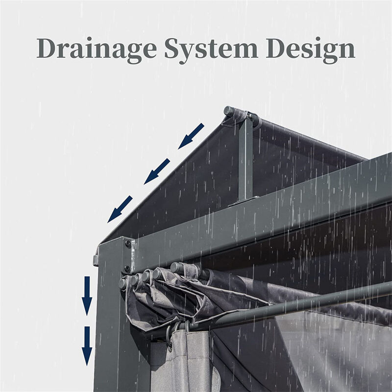 Streamdale Outdoor Double Chaise Daybed with Canopy & Cup Holder