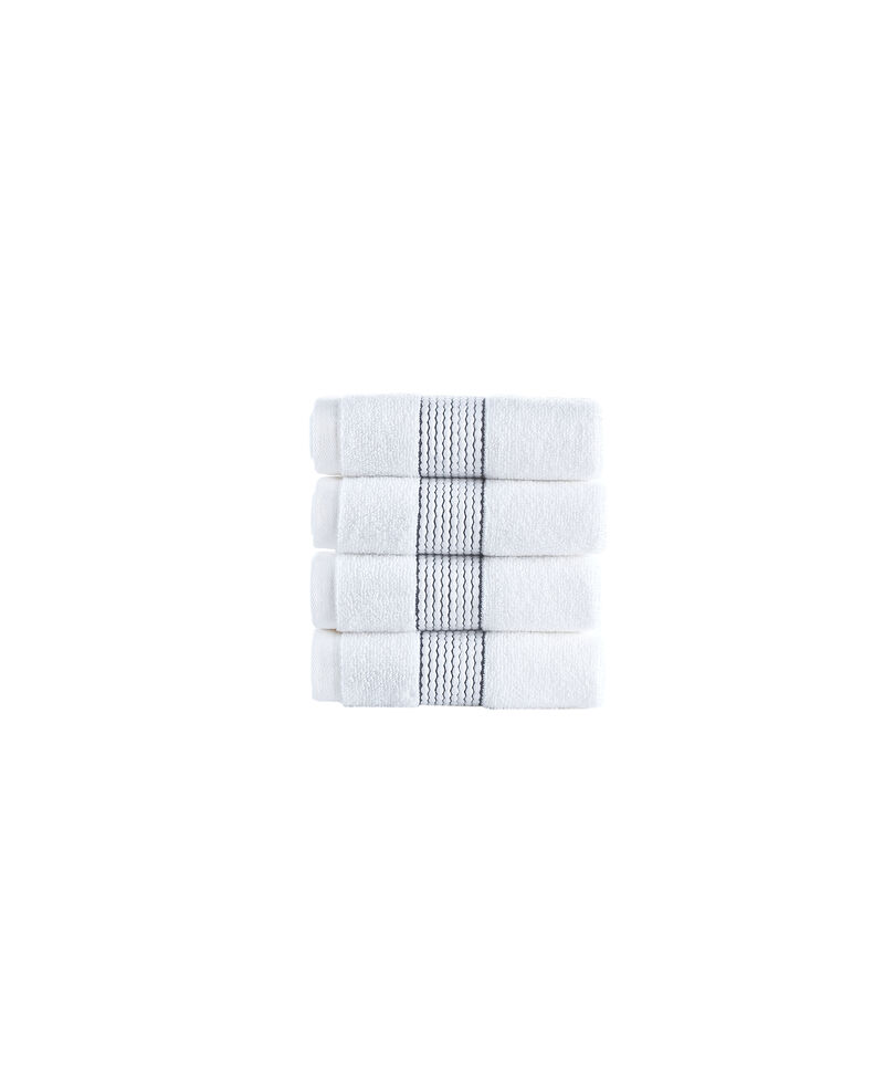Brooks Brothers Rope Stripe Border 4 pcs Wash Towels