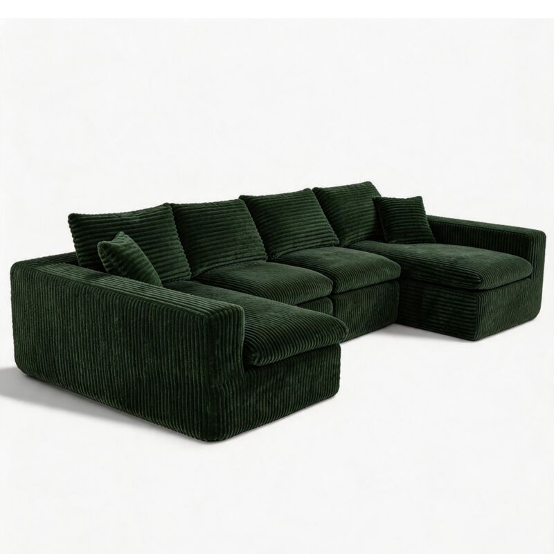 Nespfe Modular U-Shaped Compressed Sectional Sofa image number 7
