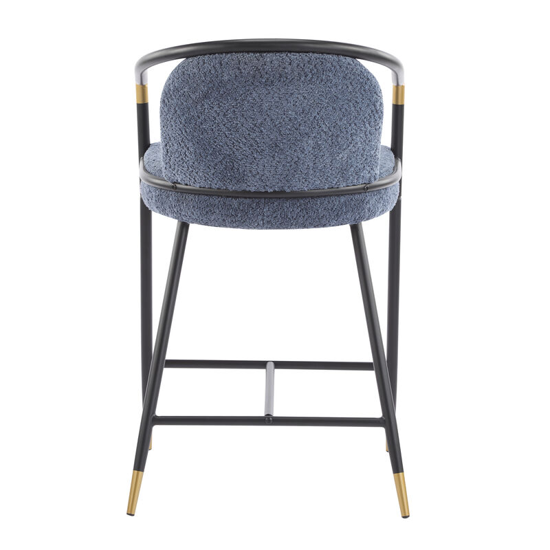 Merax Set of 2 Contemporary Upholstered Counter Stools image number 5