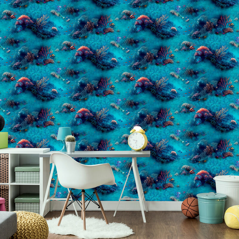 Orlena Blue Under The Sea Wallpaper image number 3