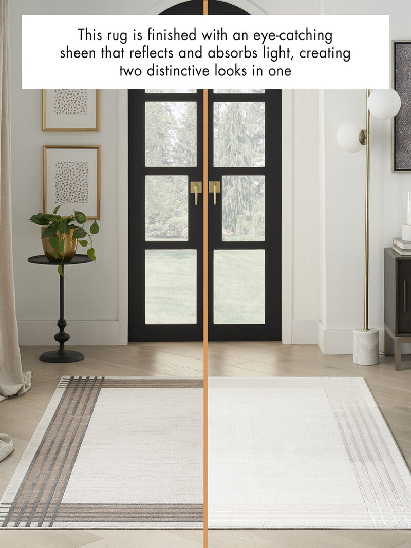 Desire DSR01 Ivory/Silver 9' x 12' Rug