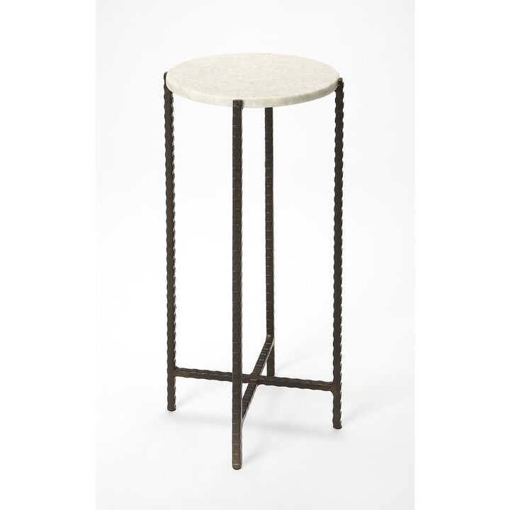 Modern Marble and Metal Accent Table, Belen Kox