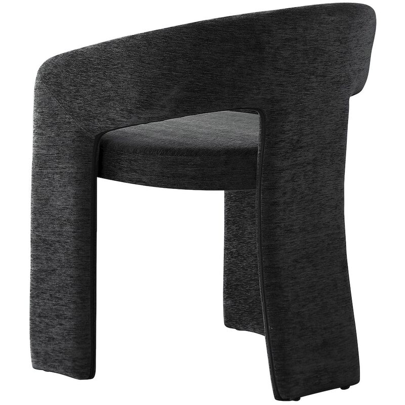 Meridian Furniture Rendition Black Plush Fabric Dining Chair