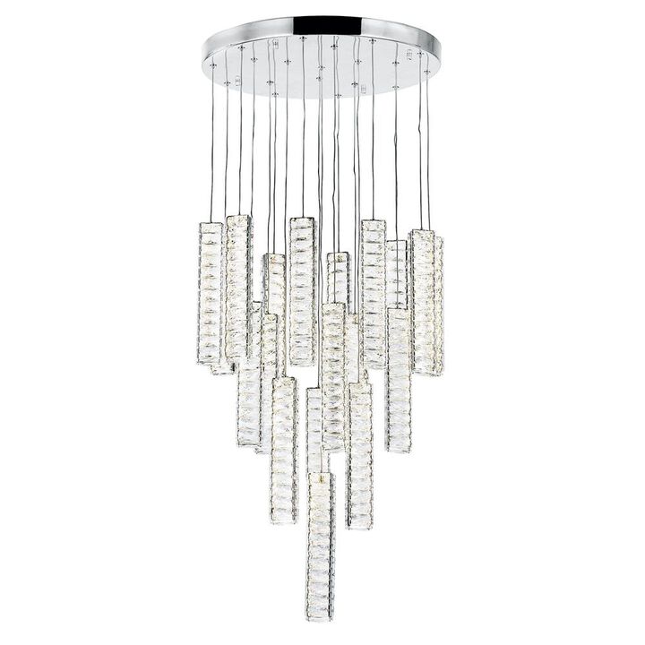 CWI Lighting Celina LED Chandelier With Chrome Finish