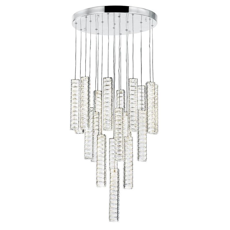 CWI Lighting Celina LED Chandelier With Chrome Finish