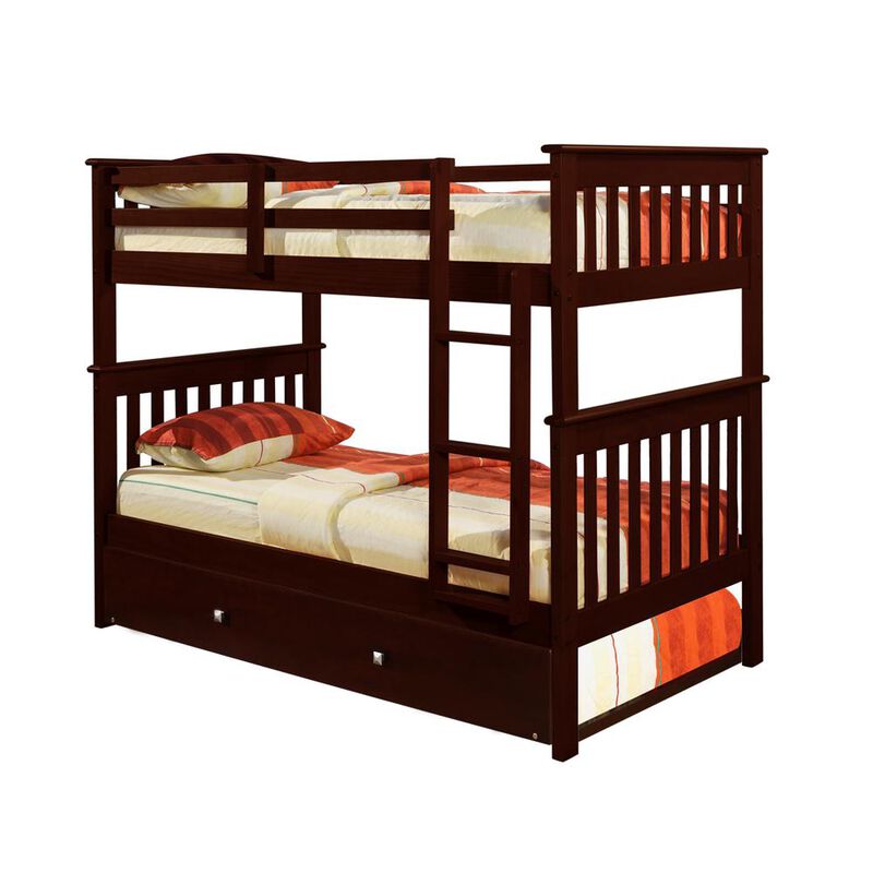 Donco Trading Twin/Twin Mission Bunk Bed W/Twin Trundle
