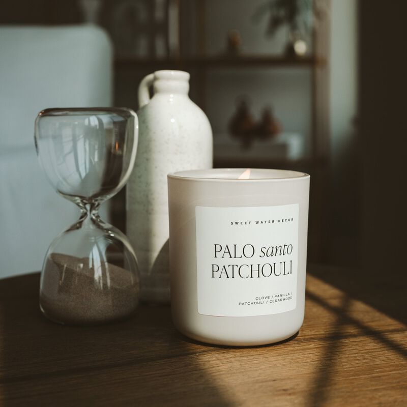 Sweet Water Decor Palo Santo Patchouli 15 oz Soy Candle image number 1