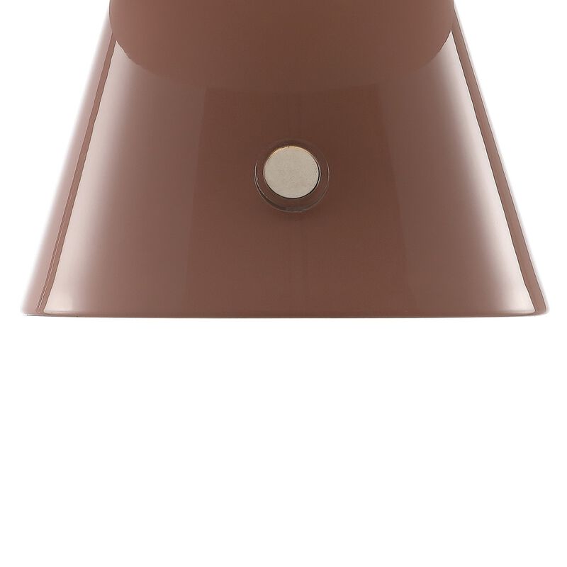 Porcini Contemporary Bohemian Rechargeablecordless Iron Integrated LED Mushroom Table Lamp