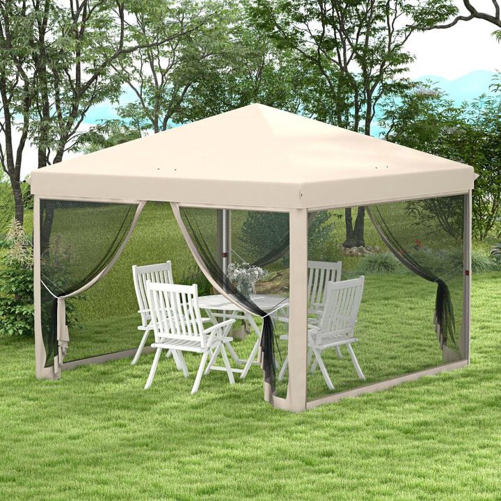 Hivvago 10x10 Pop Up Screen Tent with Adjustable Height