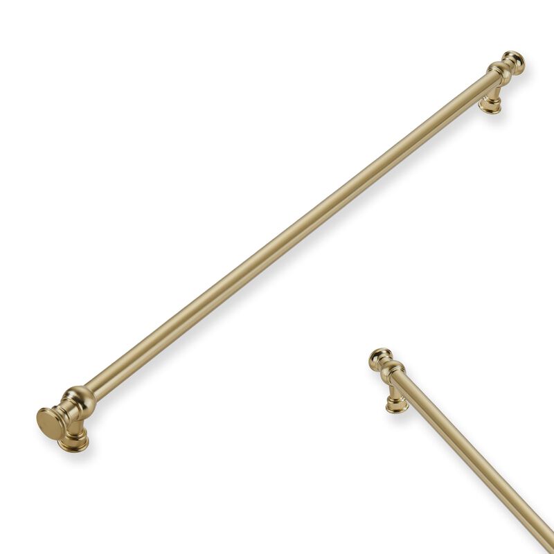 ZAUYX 2-Pack 12inch(305mm) Hole Center Brushed Brass Cabinet Pulls Solid Heavy Duty Kitchen Cabinet Hardware for Cupboard Drawer