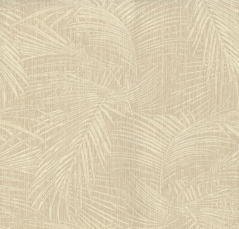 Della Palm Wheat Wallpaper (Set of 2) image number 0