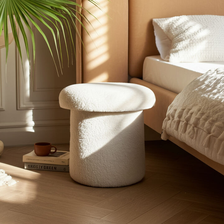Mushroom Boucle Ottoman