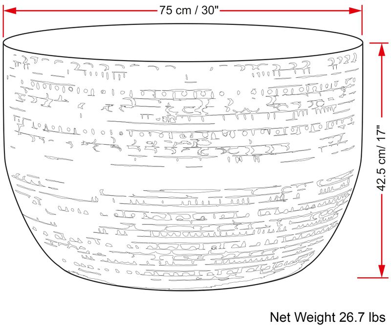 Johnsen 29.5 inch Wide Boho Metal Coffee Table in Antique Copper Iron, Assembled