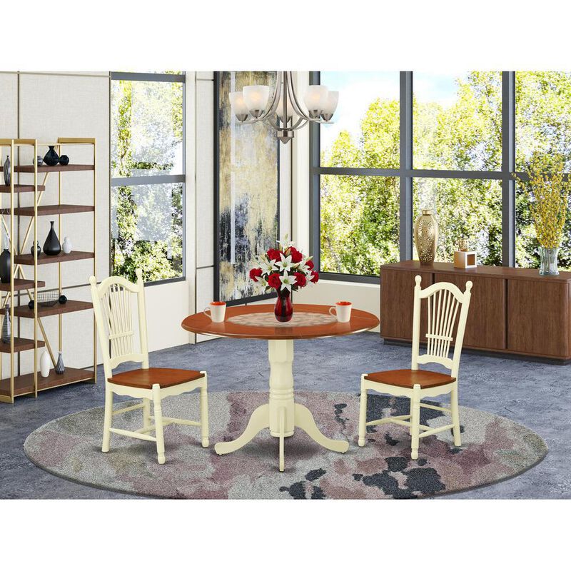 3 PC Kitchen dinette set-Kitchen dinette Table and 2 Kitchen Dining Chairs