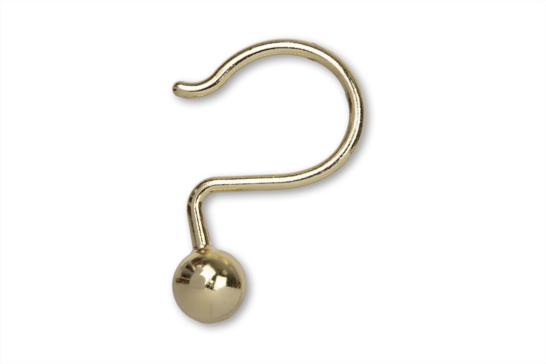 Utopia Alley Rust-Resistant Metal Shower Curtain Hooks, Decorative Round Base Design, Shower Hooks Hangers for Bathroom, Kitchen Utensils, Curtains, Clothing, Towels etc - Set of 12